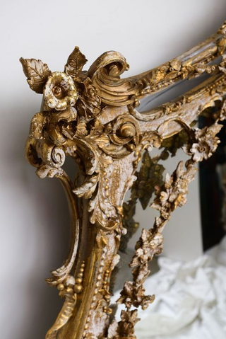 Our giant mirror frame will be much simpler but I have said I want it GOLD& the hand mirror will be silver
